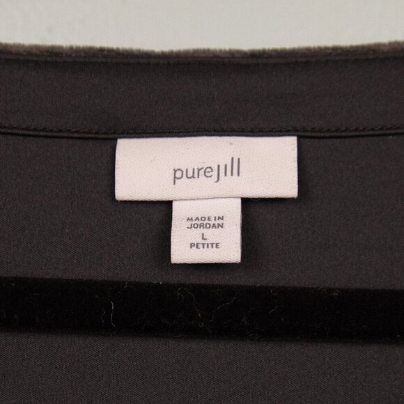 J. Jill Purejill grey velour tunic dress-LP - Picture 4 of 5